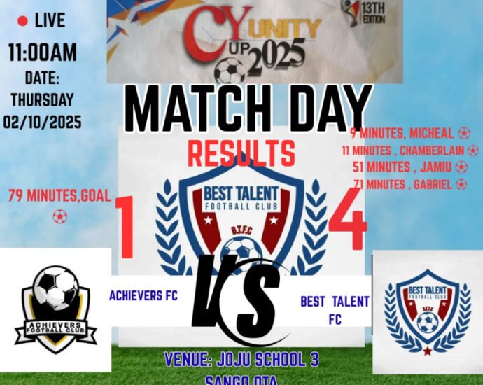 Best Talent Went Ruthless in a 4-1 Win Over Achievers FC
