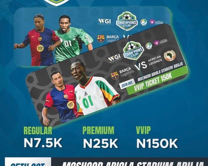 8 Days to Go: Barça Legends Giuly, Mendieta Confirms for Africa vs Barca Legends Showdown, Transcorp Hilton Signs as Official Hospitality Partner