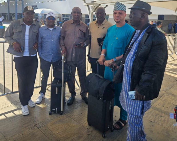 United Front: ANFASSC President, NFF President, NFF General Secretary and SSA to the President Arrive in Morocco for World Cup Qualifier Playoff