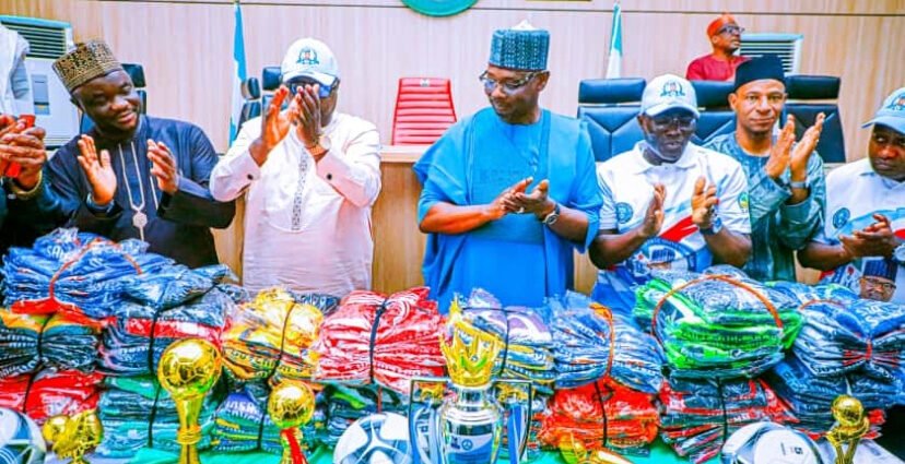 Governor Sule Unveils Kits, Trophies for for Governors Cup Football Tournament 2025 Governor Sule Unveils Kits, Trophies for for Governors Cup Football Tournament 2025