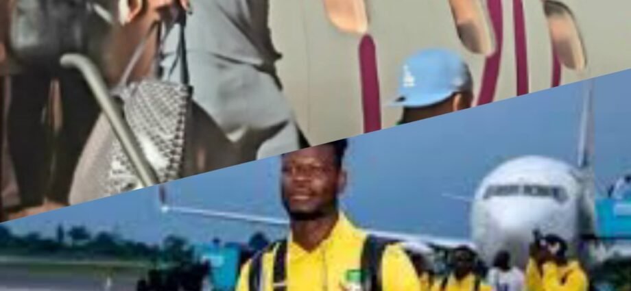 Super Eagles’ Charter Flight Makes Emergency Landing in Angola After Mid-Air incident Super Eagles’ Charter Flight Makes Emergency Landing in Angola After Mid-Air incident