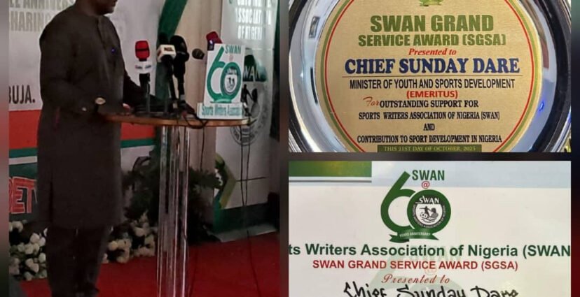 Sunday Dare Honored with prestigious Award by SWAN Sunday Dare Honored with prestigious Award by SWAN