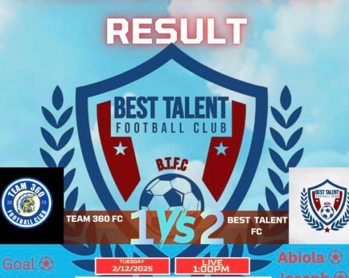 Pre-season friendly: Best Talent FC down Team 360 FC in Lagos
