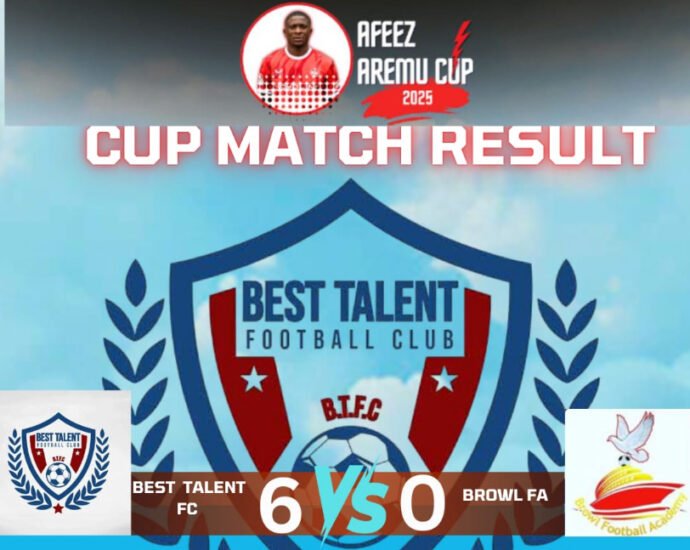 Abel Kingsley scores twice as Best Talent FC thrash Browl FA 6-0 in Lagos, Book a date with Emiloju FC Thursday