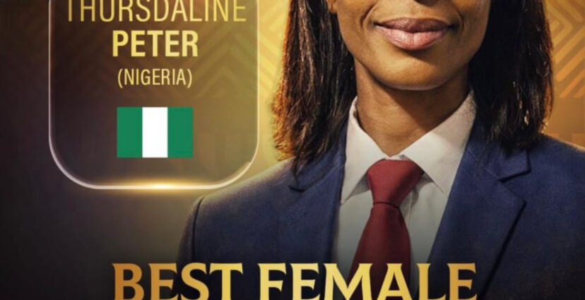 NTF President Congratulates AFTU Best Female Referee, Thursdaline Peter NTF President Congratulates AFTU Best Female Referee, Thursdaline Peter