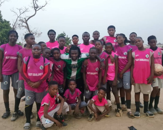 Former Flying Eagles, Jude Sunday Trains with Talent Developer FC Boys