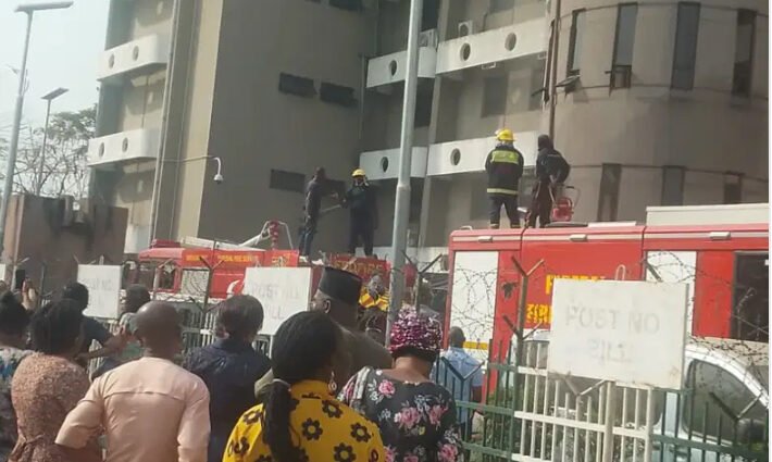 Fire Breaks Out At Federal Head Of Service Building on Monday In Abuja