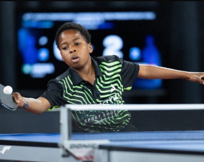 NSC DG celebrates 10 year old Junior Aruna after Podium Success at World Table Tennis Youth tournament in Luxembourg