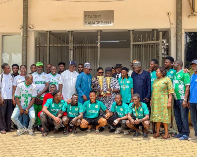 NSC DG receives victorious U18 , U20 Handball teams after regional dominance in Togo
