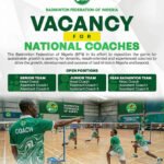Badminton Federation of Nigeria Opens Applications for National Coaching Positions
