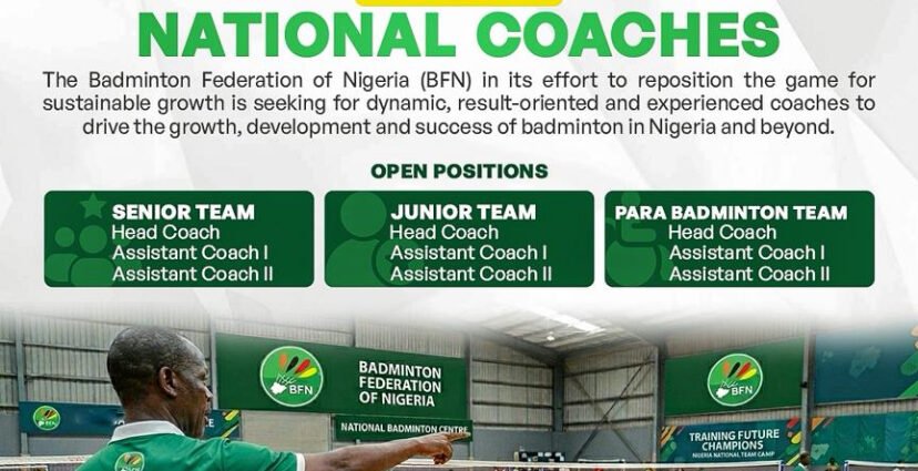 Badminton Federation of Nigeria Opens Applications for National Coaching Positions