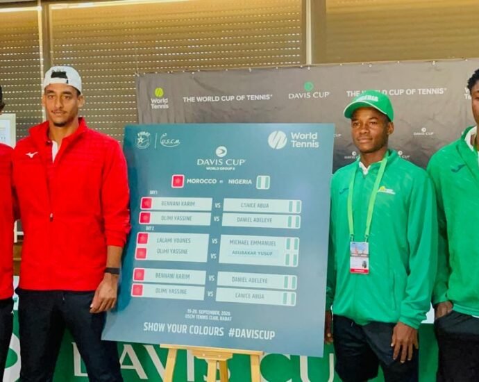 2026 DAVIS CUP WORLD GROUP II: Abua  to face Bennani in Opens Rabat Tie As Morocco, Nigeria Draws Are Set